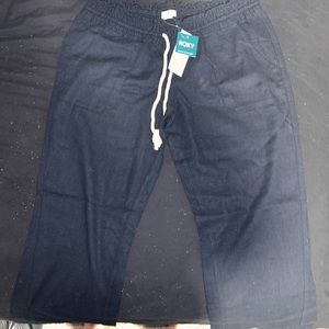 Roxy Oceanside Pant linen,lightweight, super cute, comfy, jaw string black pants